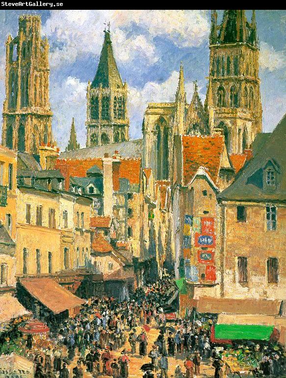 Camille Pissaro The Old Market Town at Rouen